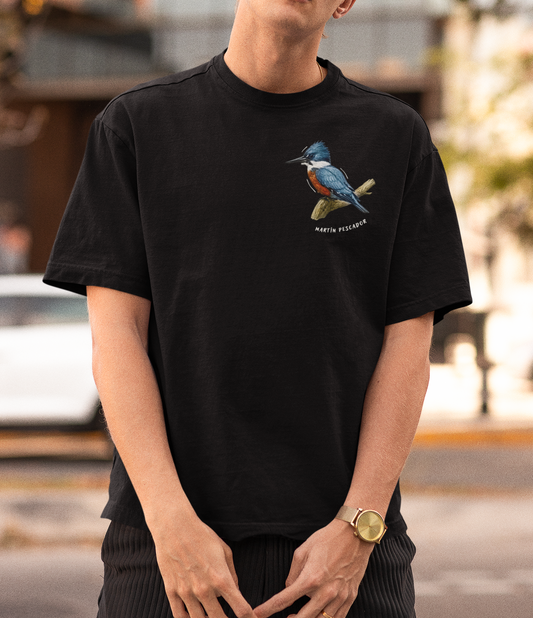 Polera Negra - Martín Pescador