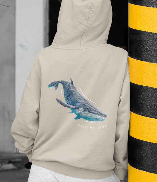 Poleron Beige Ballena Azul
