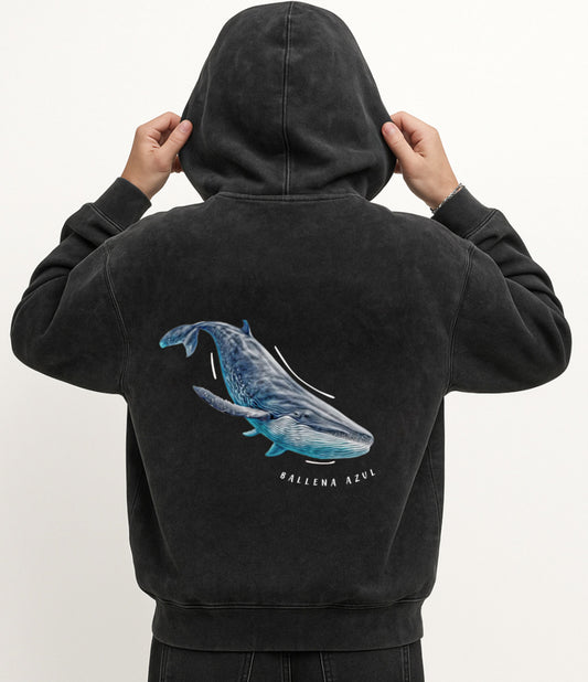 Poleron Efecto Lavado - Ballena