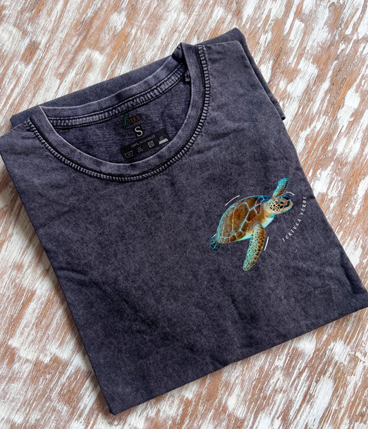 Polera efecto lavado Tortuga