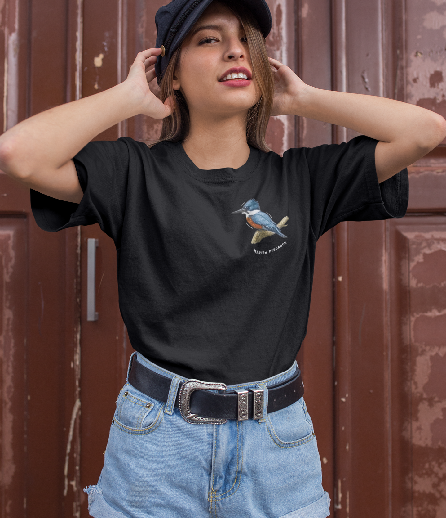 Polera Negra - Martín Pescador